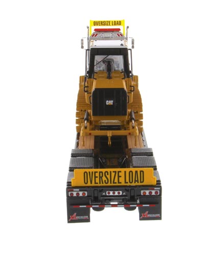 International HX 520 Tieflader und CAT 963K Planierraupe Modell von DieCast Masters 1:50