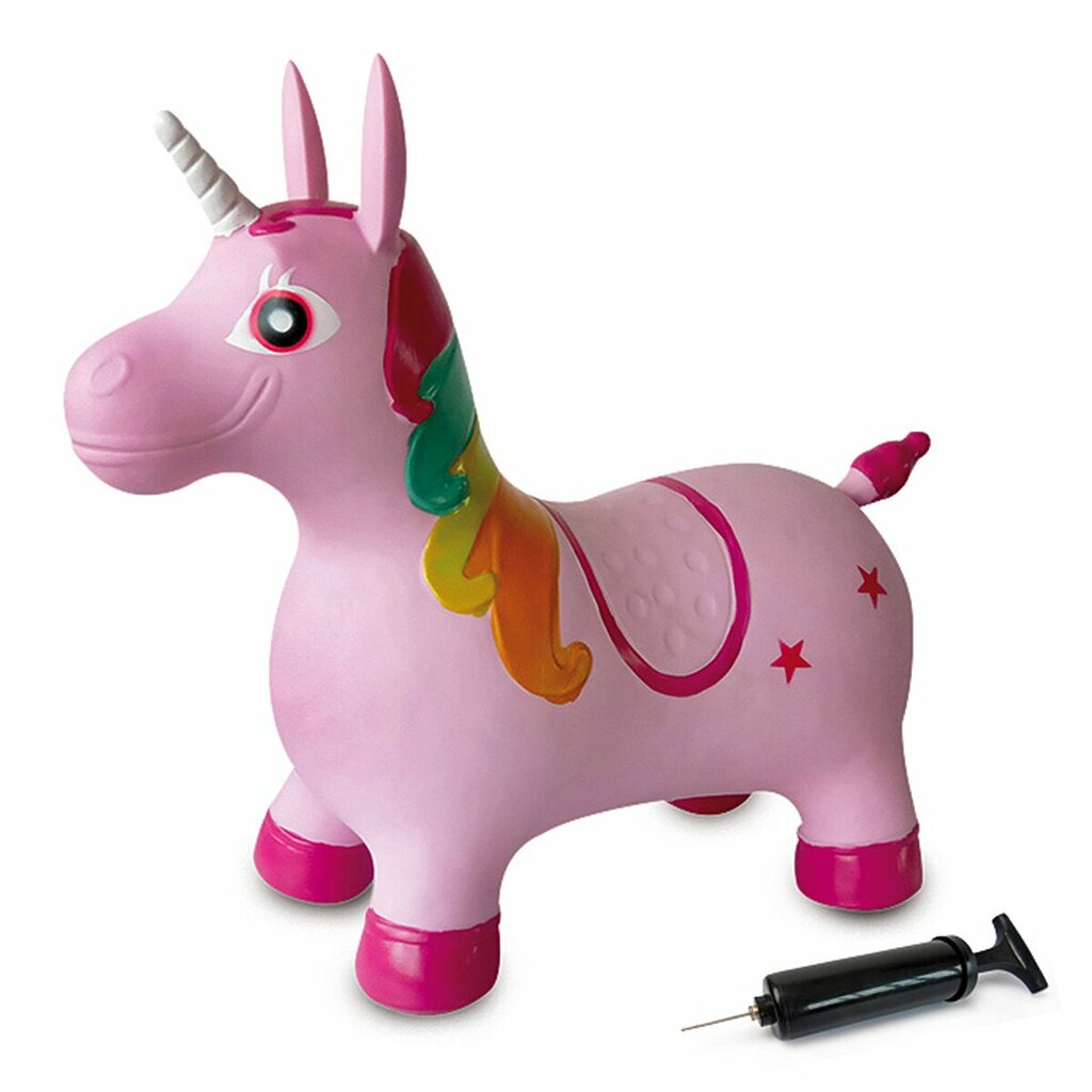 Einhorn Hüpftier mit Pumpe bunt