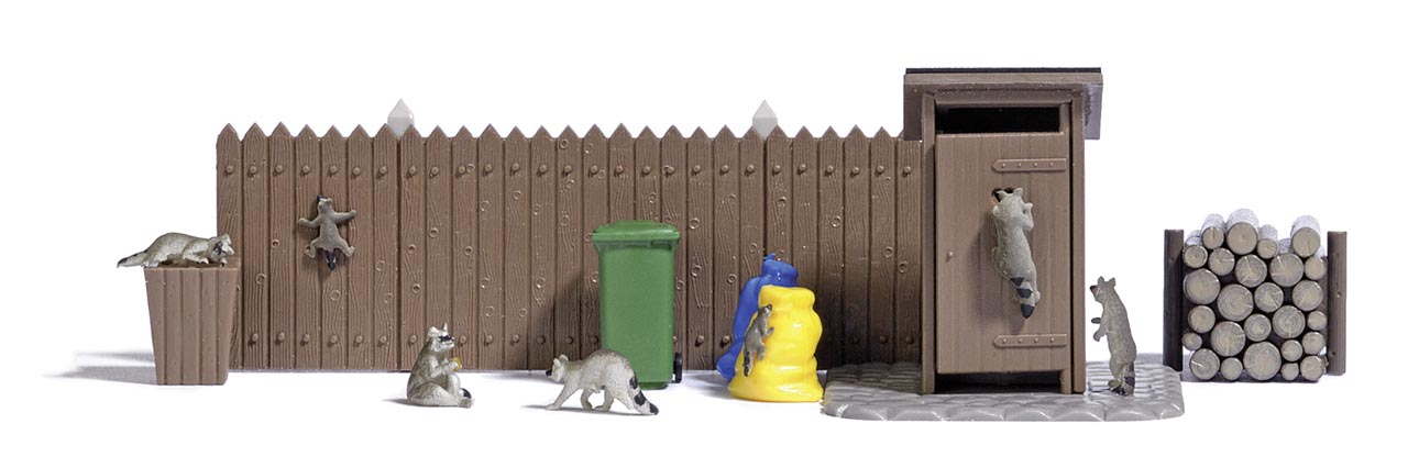 Waschbären Modell von Busch 1:87