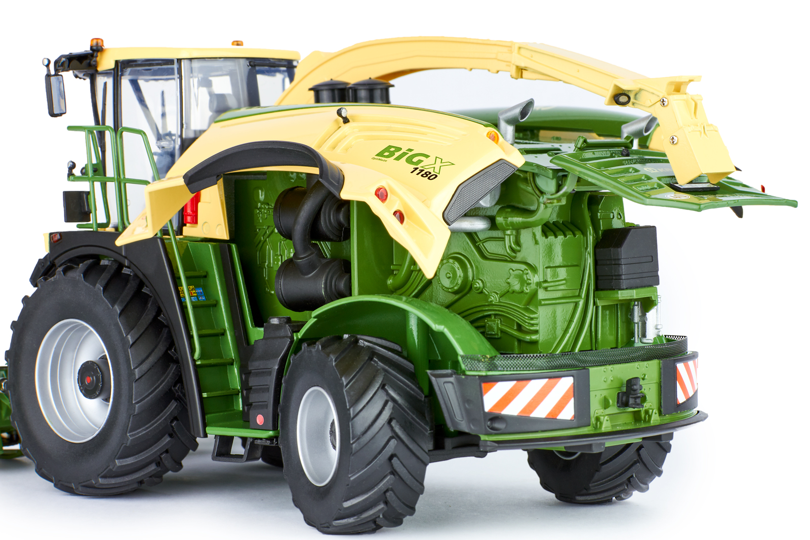 Krone BiG X 1180 mit Maisvorsatz und Pick-up Modell von ROS 1:32