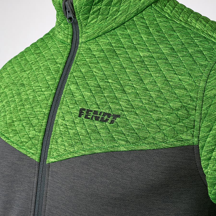 Fendt Fleecejacke Herren grün/grau