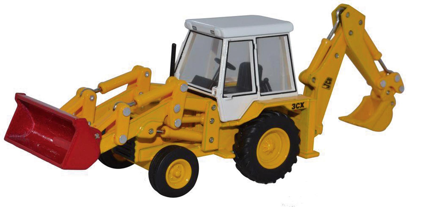 JCB 3CX (1980s) Baggerlader Modell von Oxford 1:76