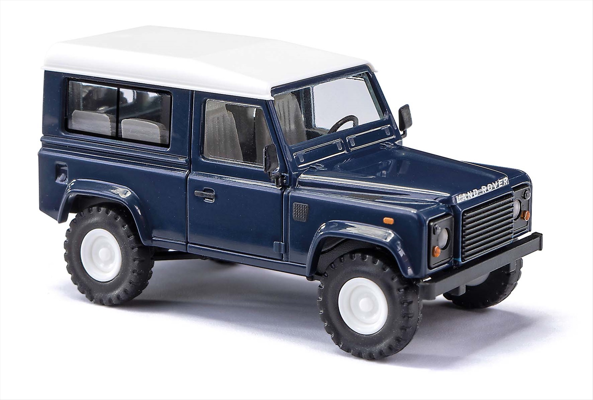 Land Rover Defender 90, Bj. 1983 blau Modell von Busch 1:87