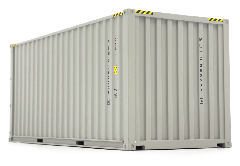 Seefracht Container 20ft grau Modell von MarGe Models 1:32