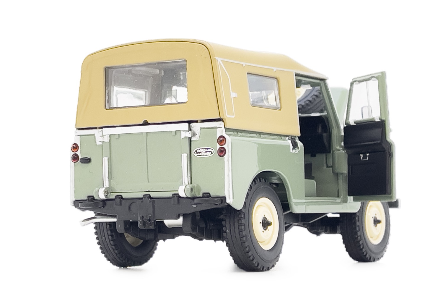 Land Rover Serie III 88 Softtop atlantikgrün Modell von MarGe Models 1:32