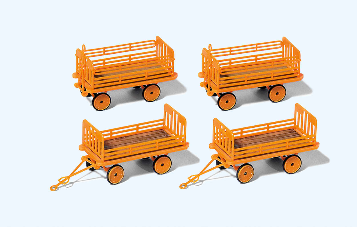 Anhänger für Elektrokarre Deutsche Bundesbahn Epoche IV Bausatz Modell von Preiser 1:87