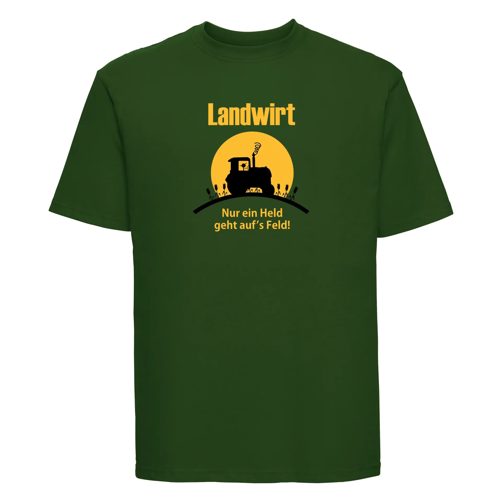 Kinder T-Shirt „Landwirt - Nur ein Held geht auf’s Feld“ (grün)