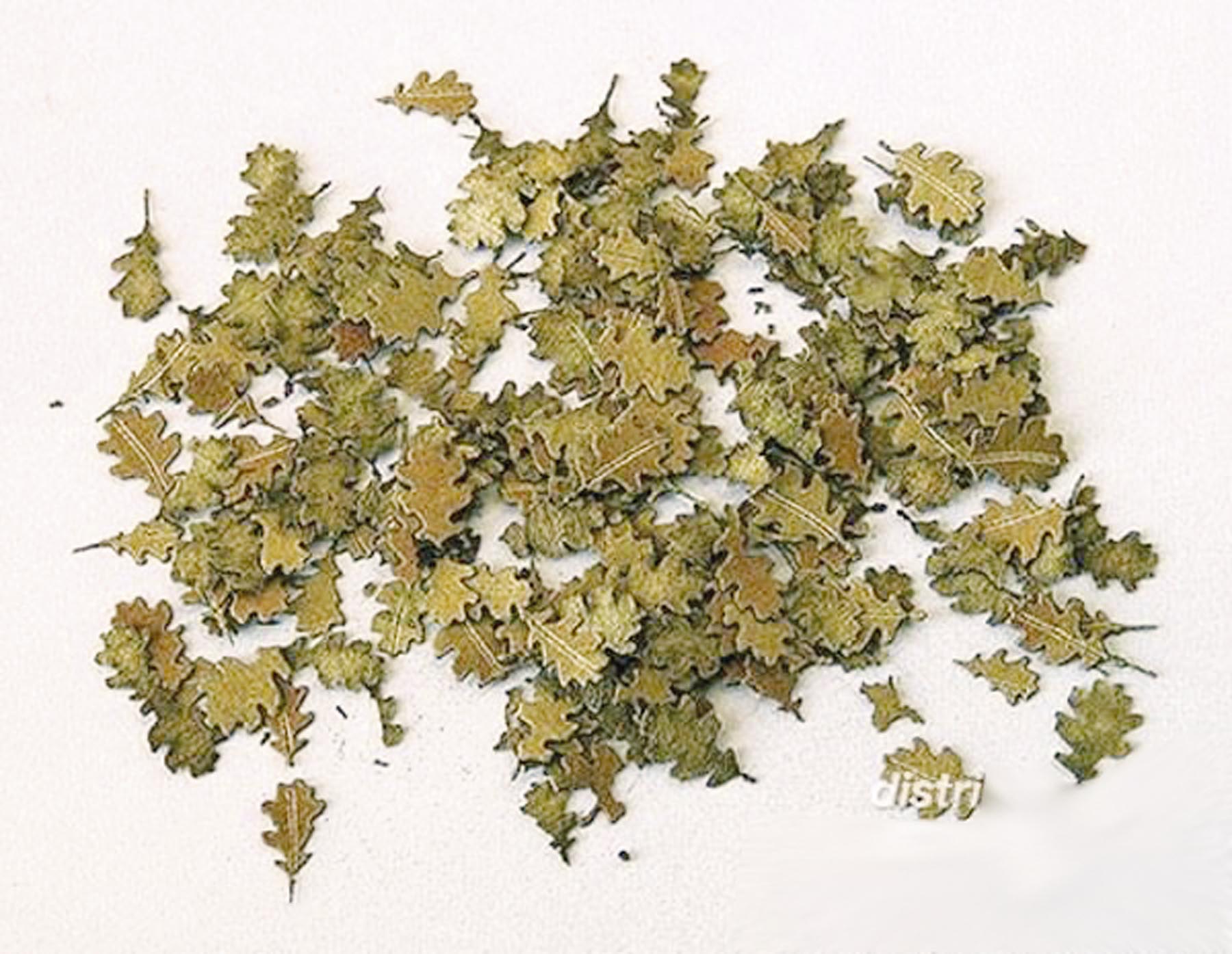 Eichenblätter grün-braun Modell von Plus Model 1:35