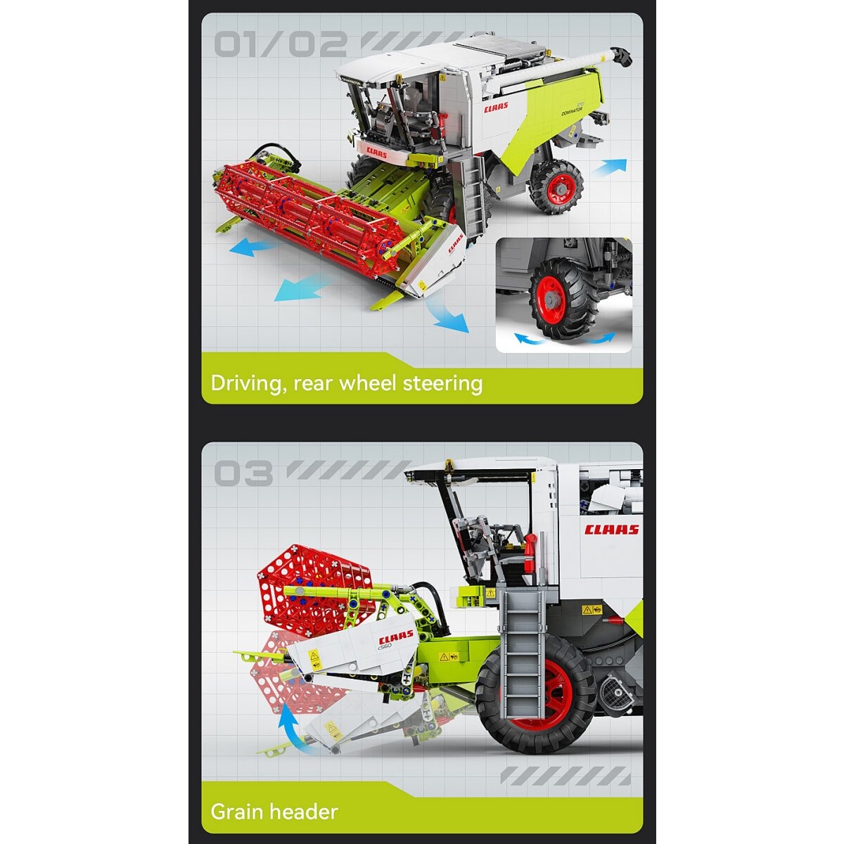 CaDA Claas Dominator 370 2,4Ghz Bricks
