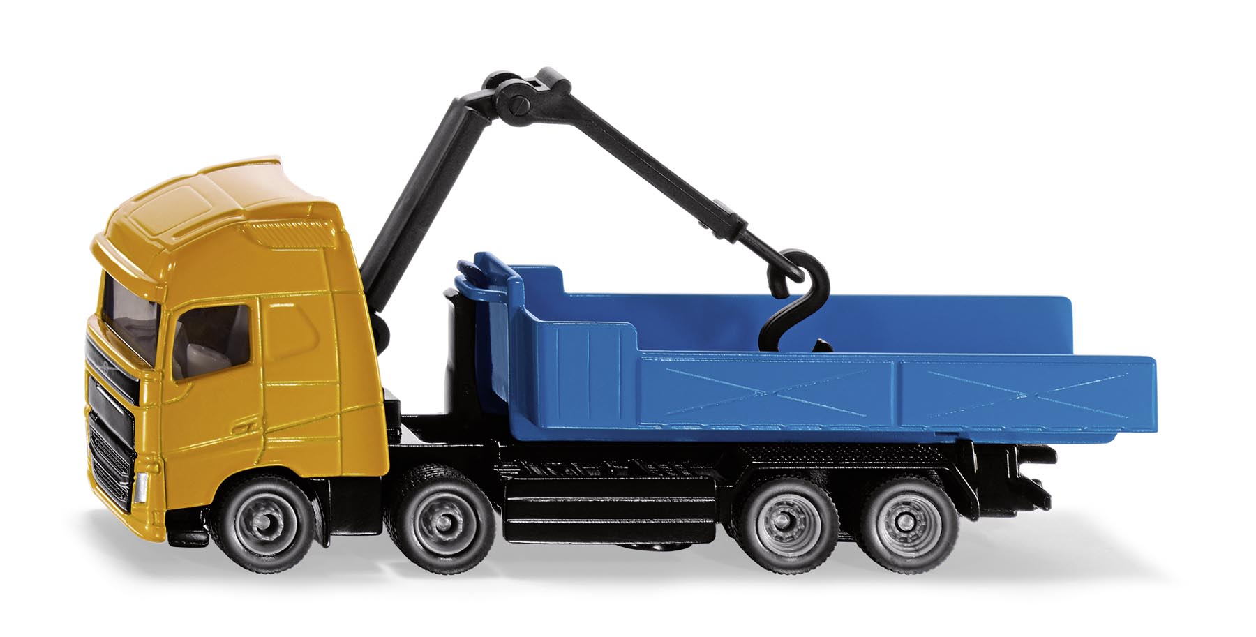 Volvo Abrollkipper mit Kran Modell von Siku
