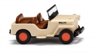 Willys Jeep CJ-3A elfenbeinbeige  Modell von WIKING 1:87