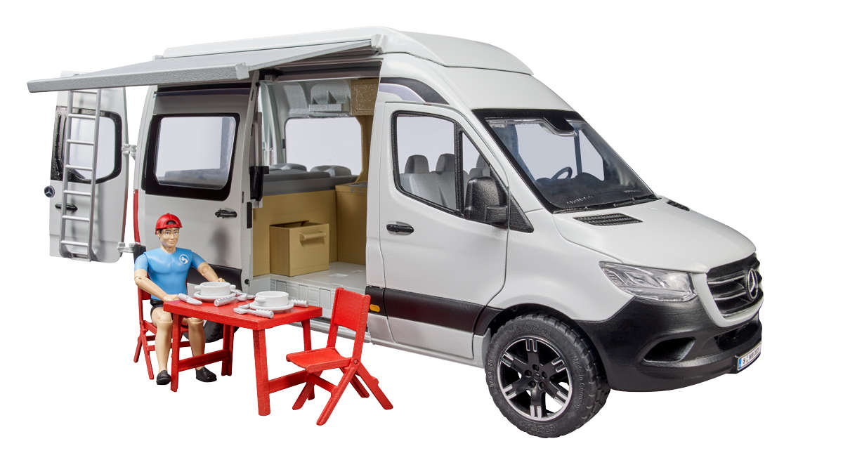 MB Sprinter Camper mit Fahrer Modell von Bruder 1:16