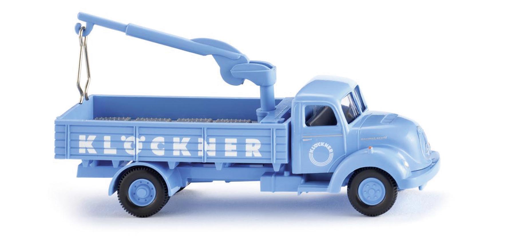 Magirus Sirius Pritschen-Lkw Klöckner mit Ladekran  Modell von WIKING 1:87