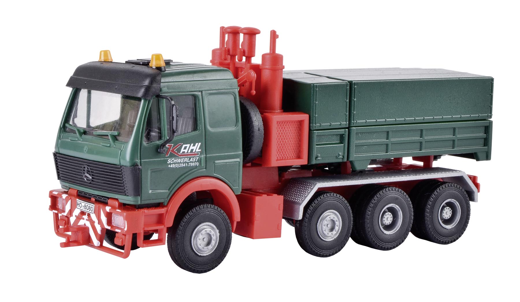 MB 4-Achs Schwerlastzugmaschine KAHL Bausatz Modell von kibri 1:87