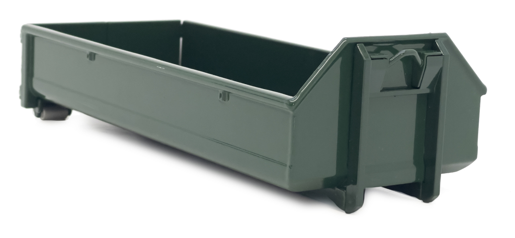 Container für Hakenlift Lkw grün Modell von MarGe Models 1:32