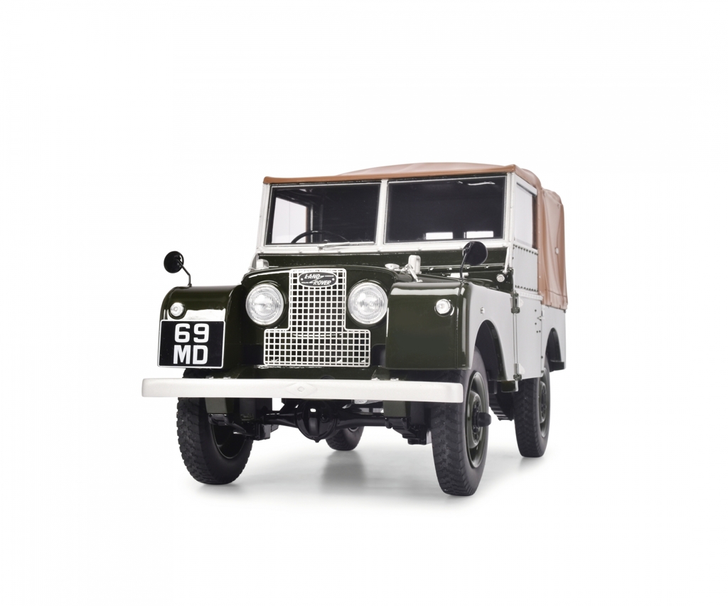 Land Rover 80 mit geschlossenem Softtop Lim. Edt. Modell von Schuco 1:12