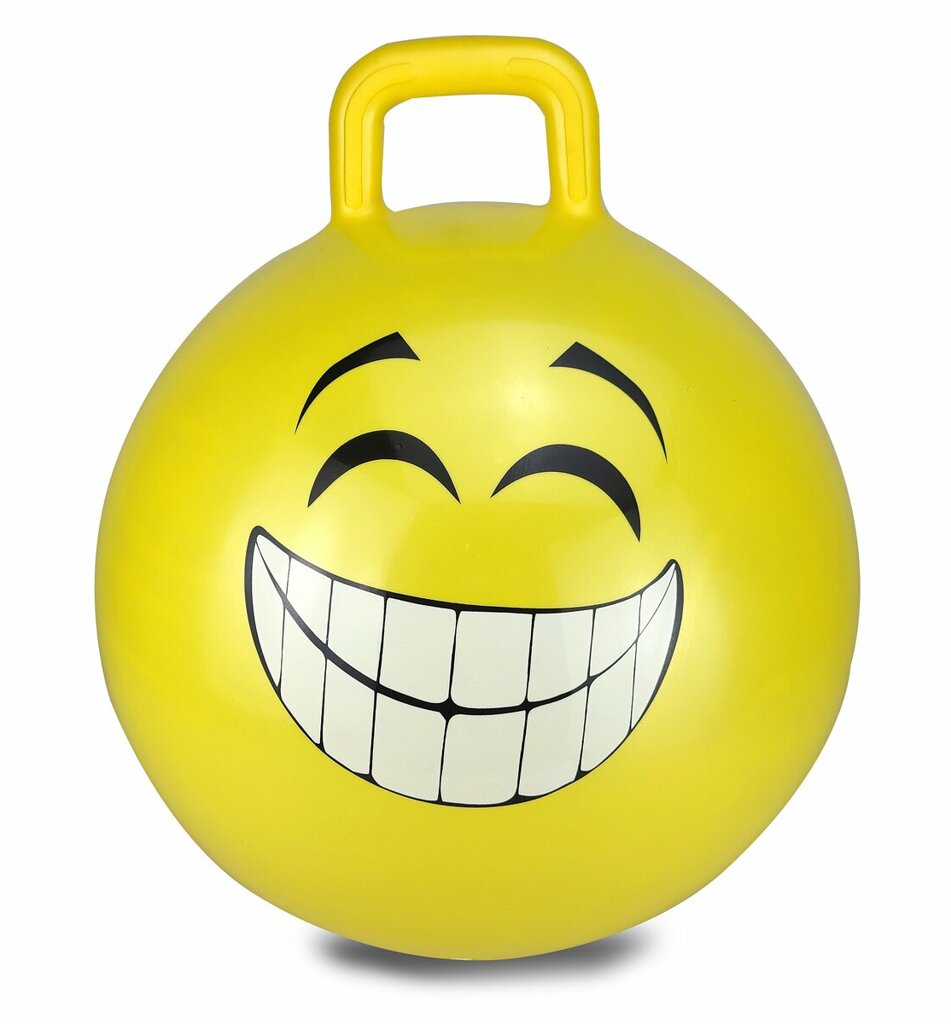 Hüpfball Smile mit Pumpe gelb-1