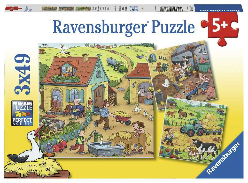 Viel los auf dem Bauernhof Puzzle-1