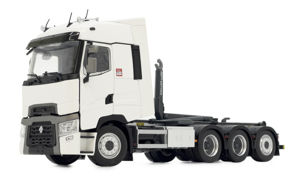 Renault Lkw mit Hakenlift wei-1