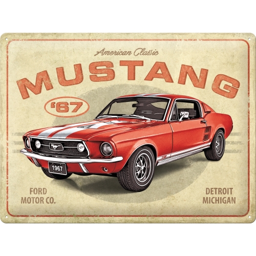 Blechschild Mustang 67-1