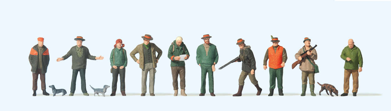 Jäger und Jagdhelfer Modell von Preiser 1:87