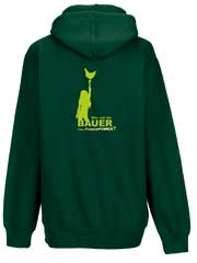 Kapuzenjacke „Was wär’ der Bauer ohne FrauenPOWER?“ (grün)
