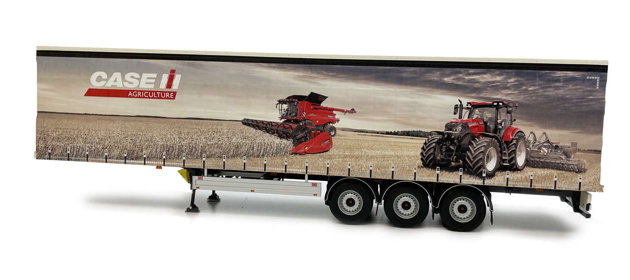 Pacton Schiebeplanenauflieger Case IH Design Modell von MarGe Models 1:32