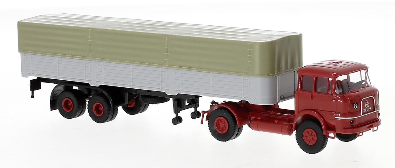 Krupp SF 980 SZ Economy rot/grau/schwarz Modell von Brekina 1:87