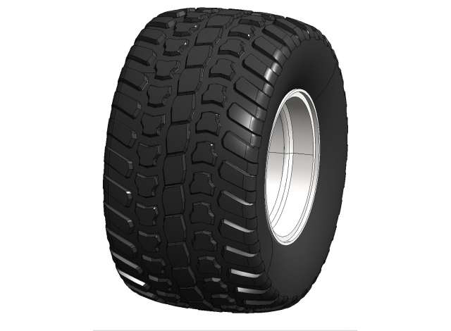 Michelin CARGOXBIB Räder-Set inkl. Felge und Naben Modell von AT Collections 1:32