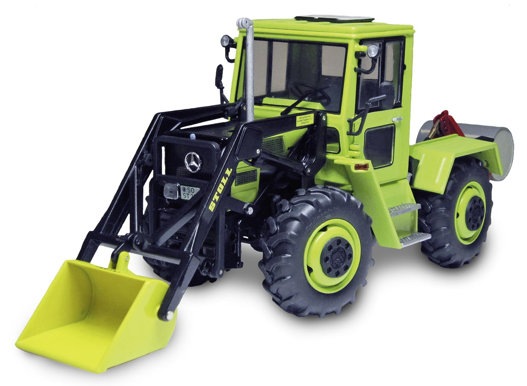 MB trac 900 (W440) mit Frontlader und Heckgewicht (1981-1982) Modell von Weise-Toys 1:32