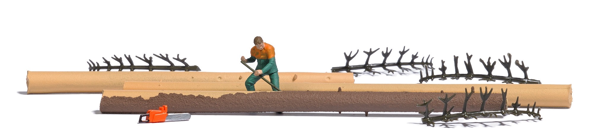 Action Set Baumschälung Modell von Busch 1:87