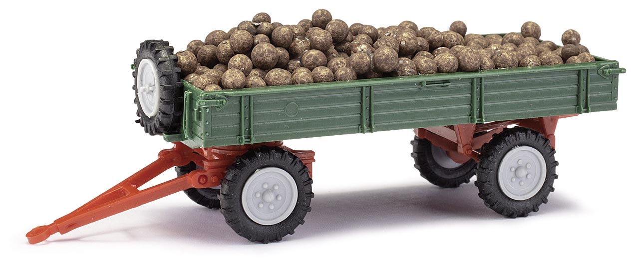 Anhänger T4 mit Kartoffeln grün Modell von Mehlhose 1:87