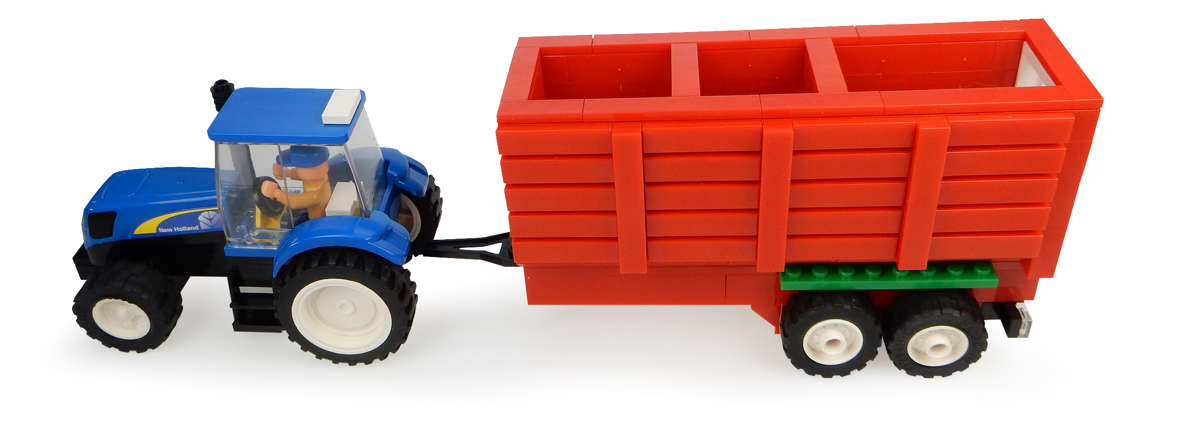 UH Kids New Holland Traktor mit Heuwagen Bausatz