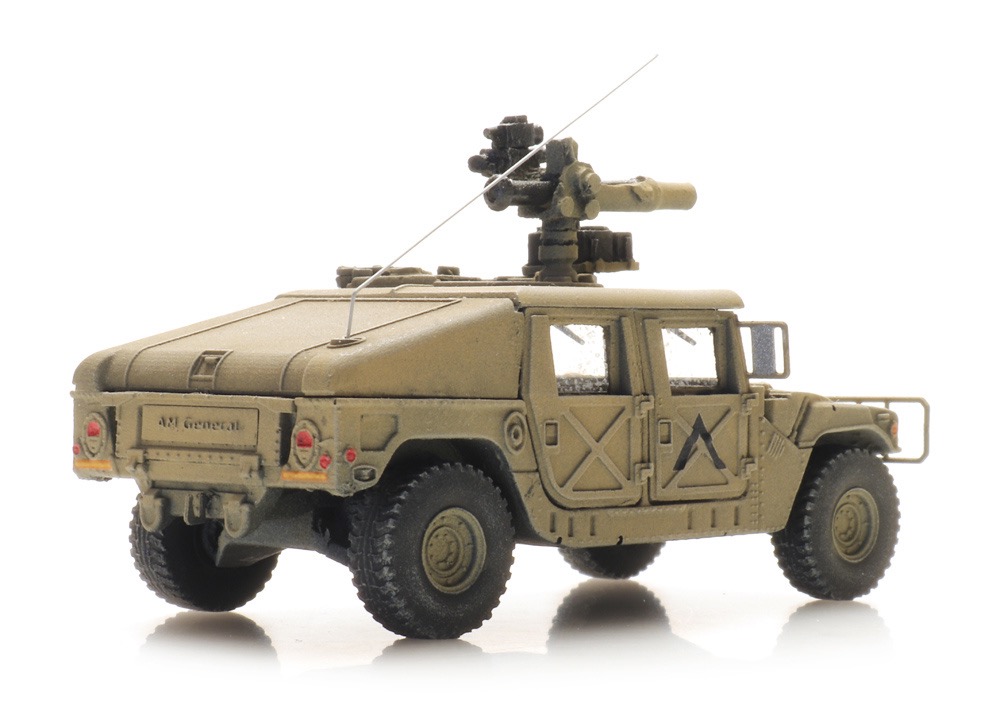 US Humvee Desert Armored TOW Modell von Artitec 1:87