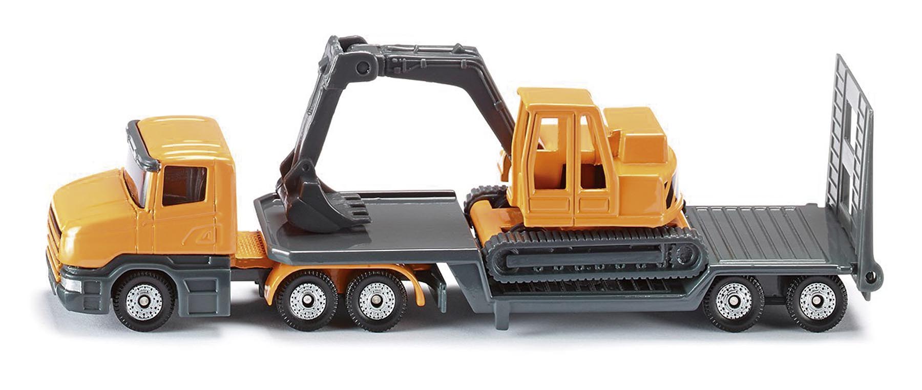 Tieflader Tieflader mit Bagger     Modell von Siku Blister