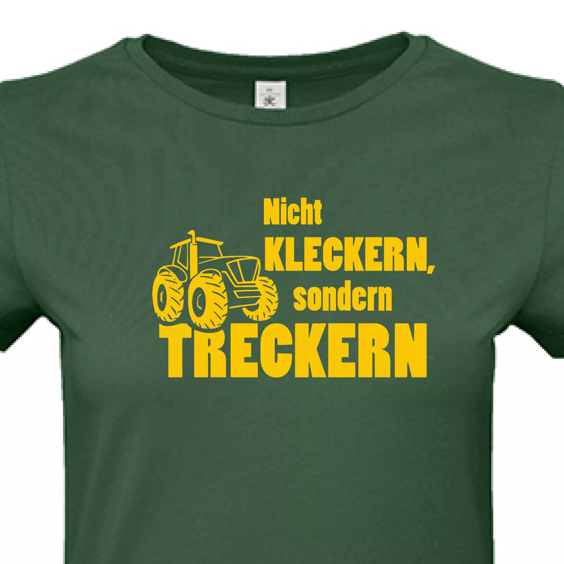 T-Shirt Lady „Nicht KLECKERN, sondern TRECKERN“ (grün)