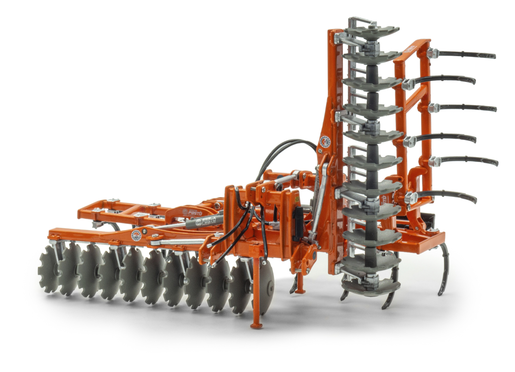 Pasto Morgan MG-X 550/22 Scheibenegge und Stel ST600 Grubber Set Modell von Universal Hobbies 1:32