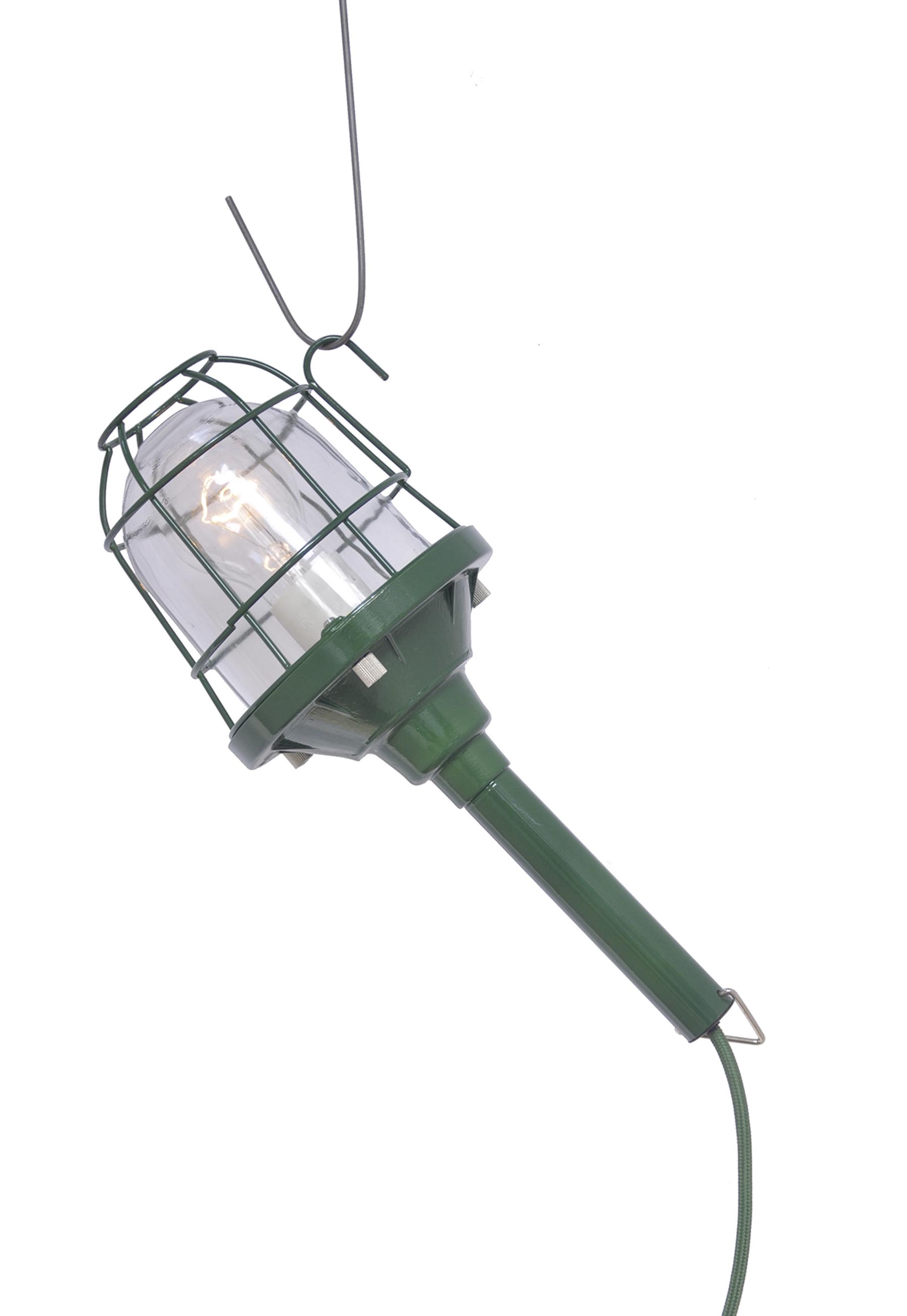 Design-Arbeitslampe mit Glasschutz dunkelgrün