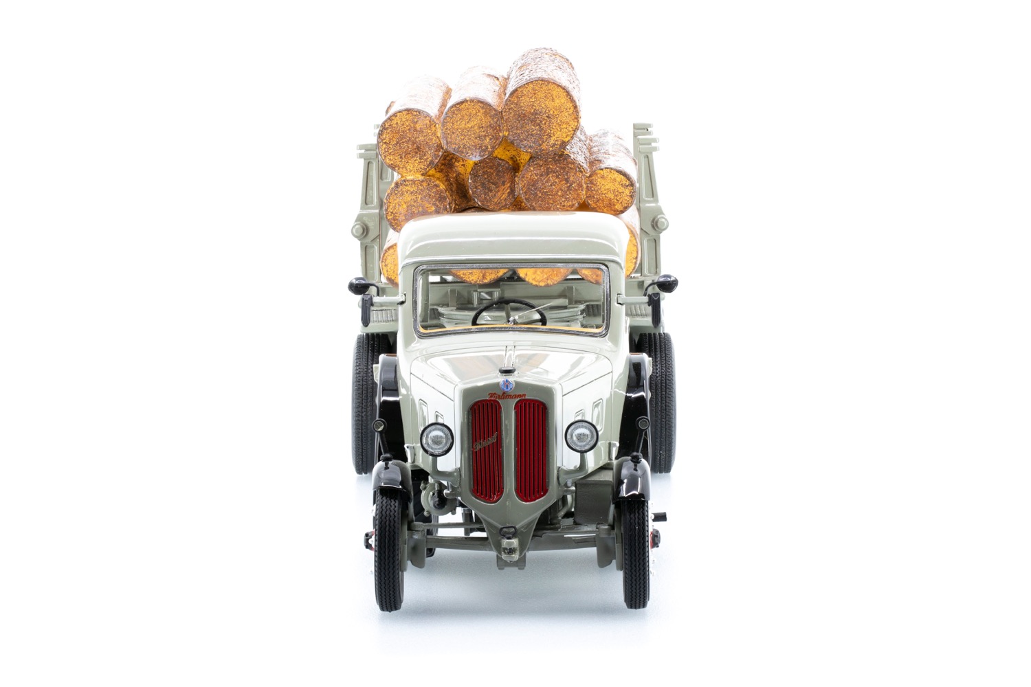 Hürlimann Industrietraktor D500 mit Langholzanhänger Modell von Ace 1:32