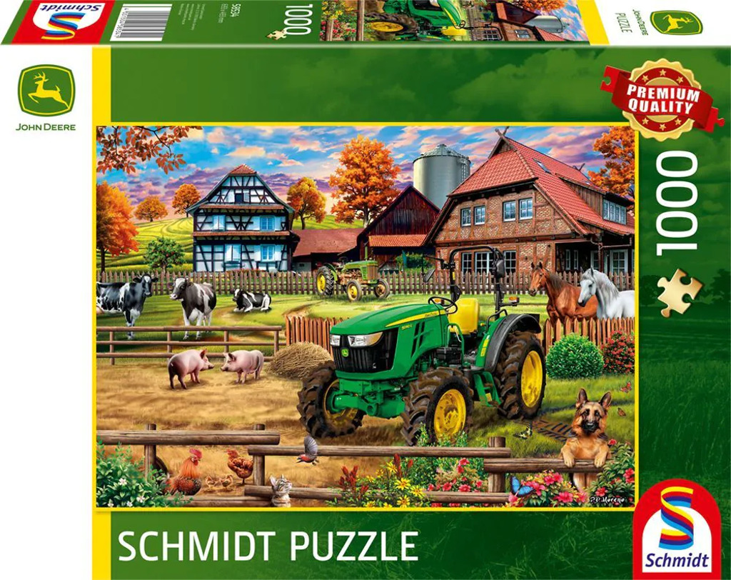 Bauernhof mit Traktor John Deere 5050E Puzzle-1