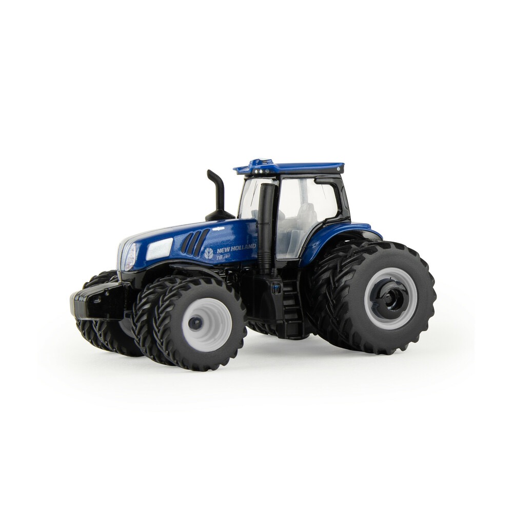 New Holland T8.415 mit Row Crop Duals Prestige Collection blau Modell von Ertl 1:64