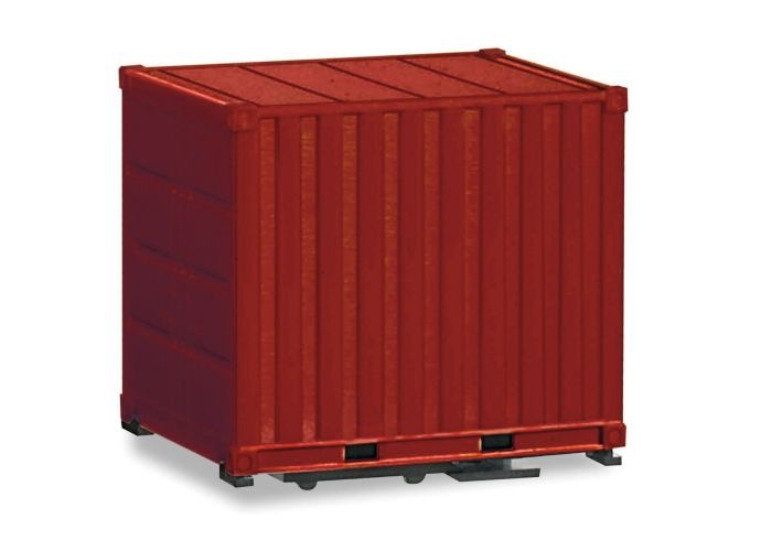 2x 1Oft Container, rot Modell von herpa 1:87