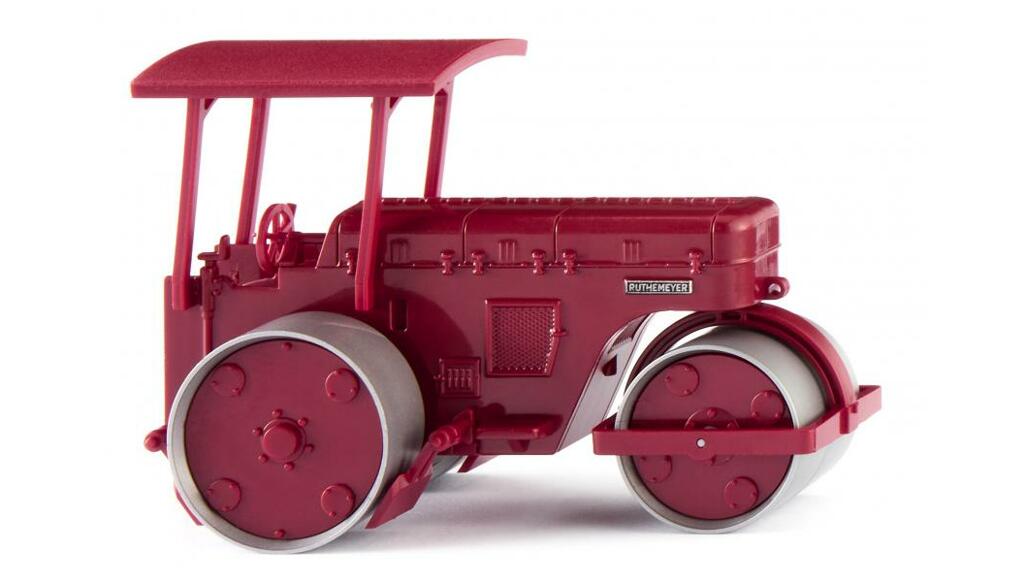 Straßenwalze Ruthemeyer purpurrot Modell von WIKING 1:87