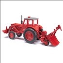 Belarus MTS-52, mit Rückeschild rot Modell von Busch 1:87