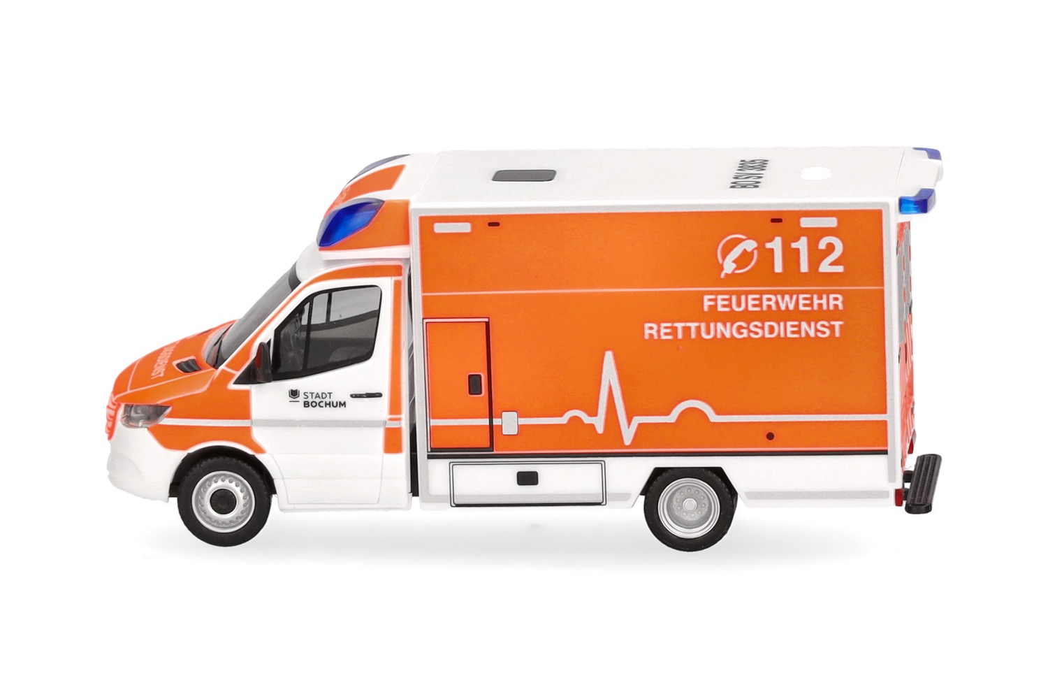 Mercedes-Benz Sprinter 18 Rettungswagen Feuerwehr Bochum Modell von herpa 1:87