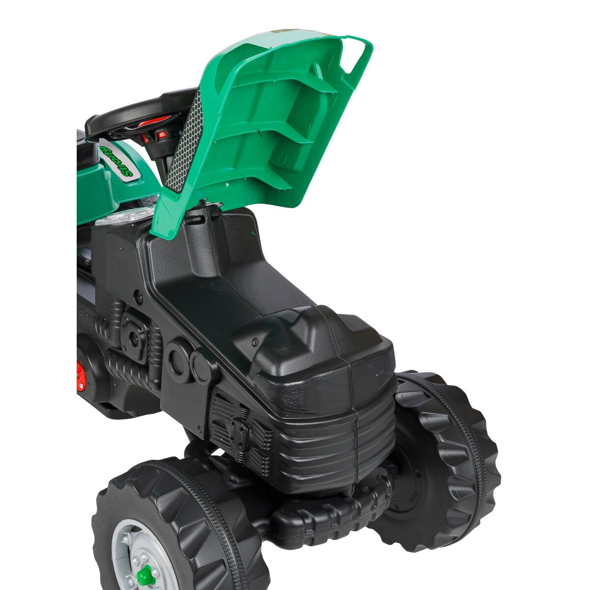 Trettraktor mit Hänger Strong Bull