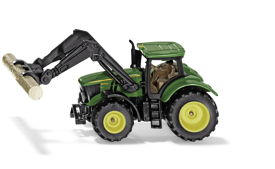John Deere mit Baumstammgreifer Modell von Siku 