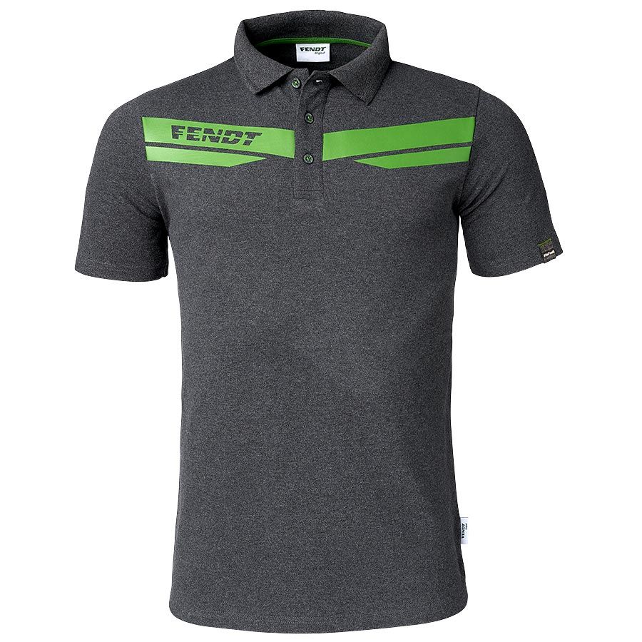 Fendt Poloshirt mit Logo dunkelgrau