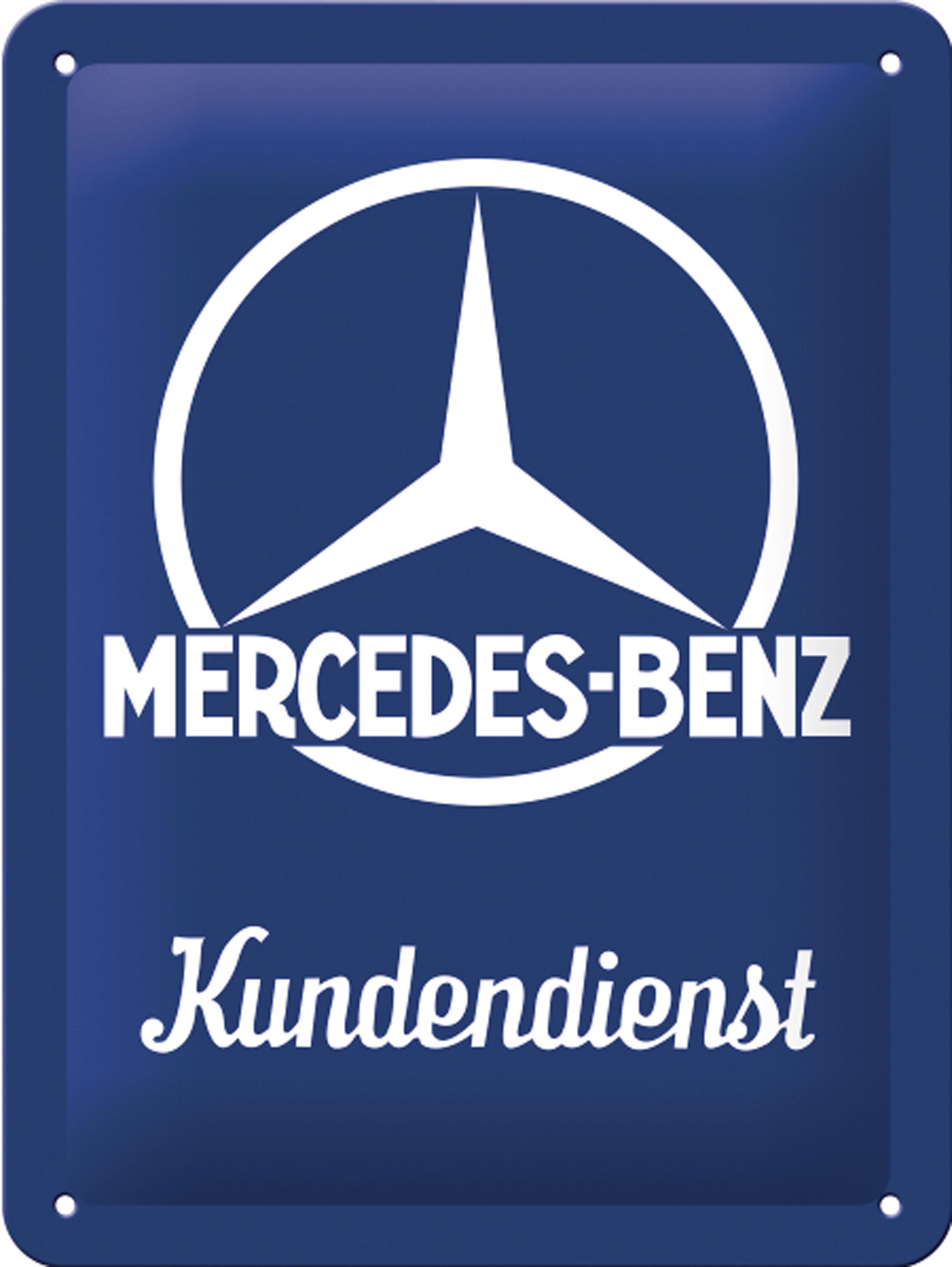 Blechschild Mercedes Benz - Kundendienst