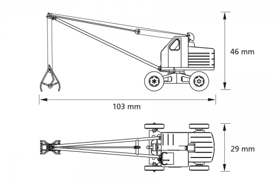 Lader T170 hellblau Bausatz Modell von Auhagen 1:87